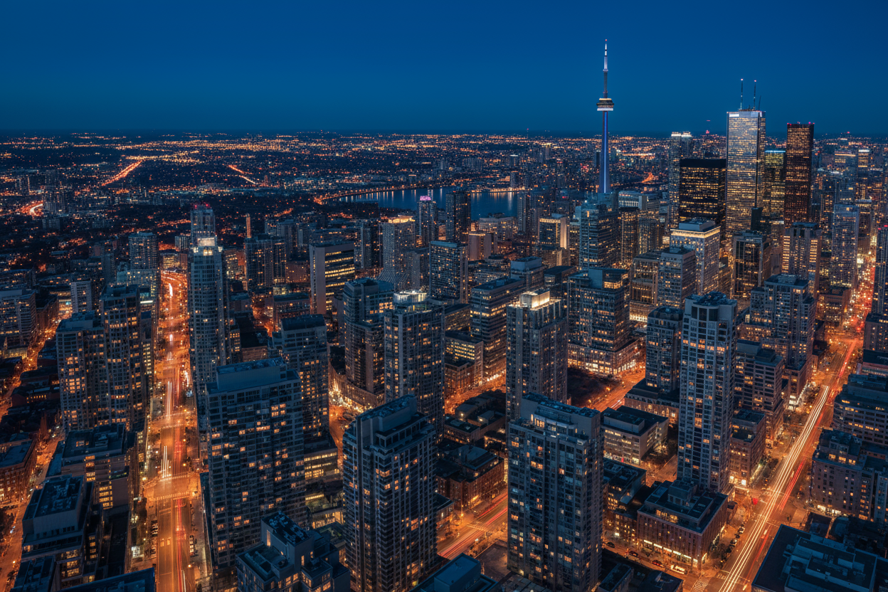 CITY OF ONTARIO AT NIGHT